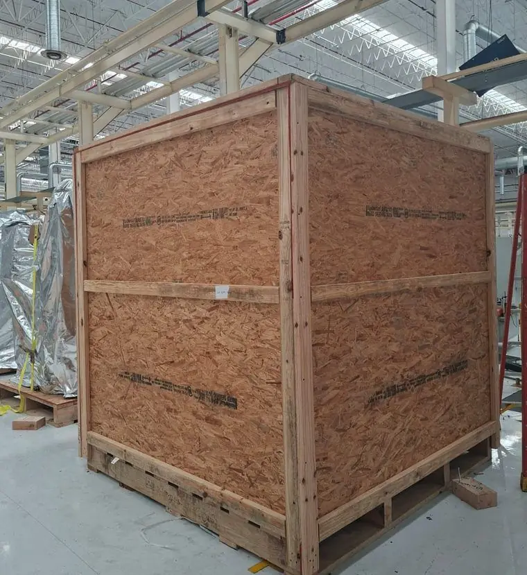 Embalaje de madera industrial fabricado por Hamer Empaques en Monterrey